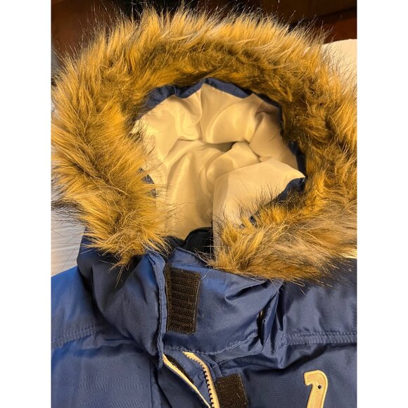 Reebok Colts Womens M Blue Puffer Jacket W/ Faux Fur Hood Convertible To Vest - Picture 11 of 15